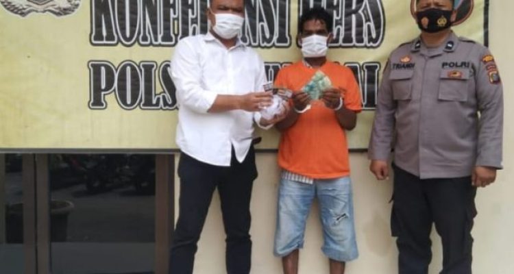 Ket Poto, tersangka upal berhasil diamankan Polrestabes Medan