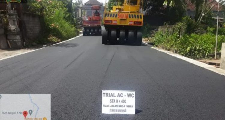 Kererangan foto : Revitalisasi jalan tahun 2023 di Kecamatan Negara