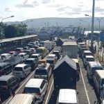 Ket poto: Situasi di Pelabuhan Gilimanuk pasca cuaca burut di Selat Bali