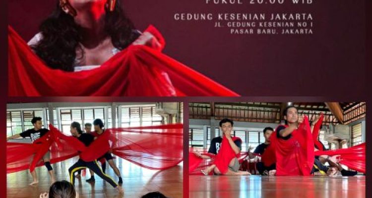 Ket poto: Para penari latihan sebelum pentas di Jakarta