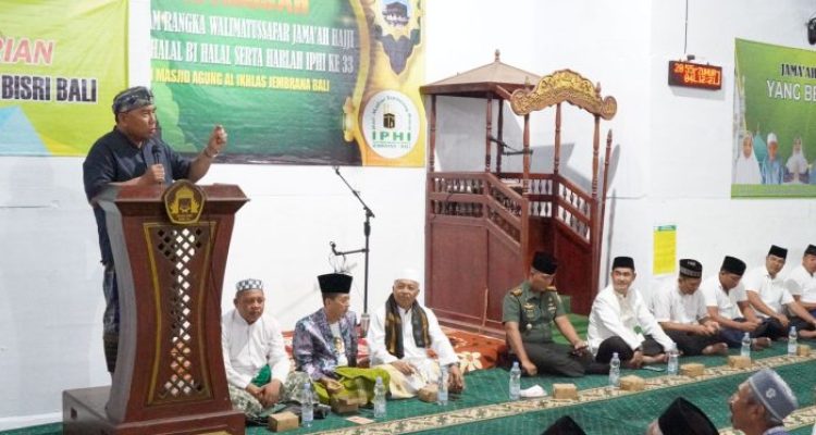 Ket poto: Bupati Jembrana I Nengah Tamba hadiri kegiatan Wali Matussafar Istighotsah Halal Bihalal dan Harlah (Hari Lahir) IPHI ke-33