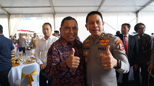 Bupati Jembrana I Nengah Tamba bersama Kapolda Bali Lama lama Irjen Pol. Drs. Putu Jayan Danu Putra