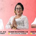 Ket poto: Ketua DPRD Jembrana Ni Made Sri Sutharmi, S.M bersama dengan Wakil Ketua Dr. I Wayan Suardika, SP.,M.Si dan I Made Putu Yudha Baskara, S.AP