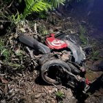Ket poto: sepeda motor korban dengan keadaan ringsek Ket poto: sepeda motor korban dengan keadaan ringsek