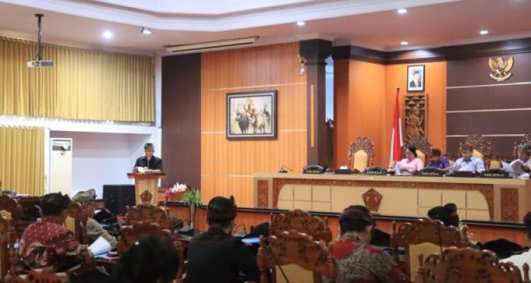 Ket poto: Rapat Paripurna I DPRD Kabupaten Jembrana Masa Persidangan I Tahun Sidang 2023/2024