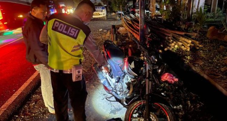 Ket poto: Sepeda motor korban