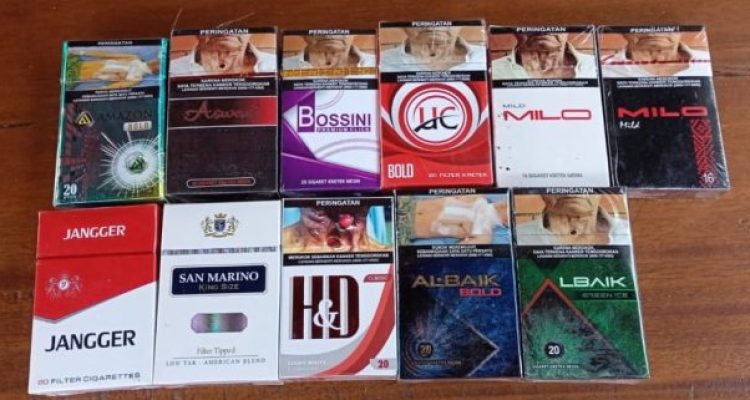Ket poto: beberapa rokok ilegal yang tersebar di Jembrana