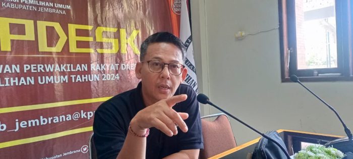 Ket poto: Ketua KPU Kabupaten Jembrana I Ketut Adi Sanjaya
