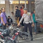 Ket Poto: kondisi sepeda motor koban setelah tabrak truk bok