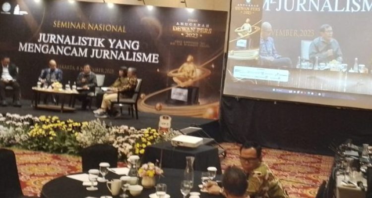 Ket poto: Seminar nasional Jurnalistik Yang Mengancam Jurnalisme di Jakarta