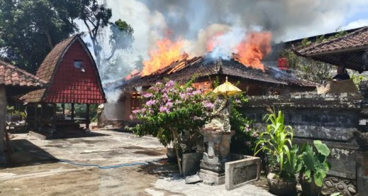 Ket poto: Rumah korban warga Banjar Asahduren