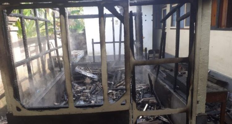 Ket poto: Kondisi kantin SDN 3 Baluk setelah mengalami kebakaran