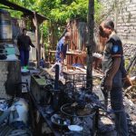 Ket poto: Daour warga yang terbakar akibat diduga api tungku
