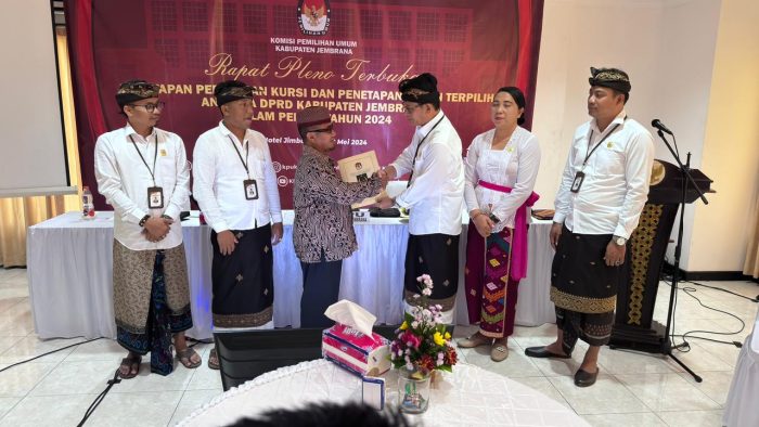 Ket poto: KPU Jembrana gelar Rapat Pleno penetapan calon terpilih anggota DPRD Jembrana Pemilu 2024
