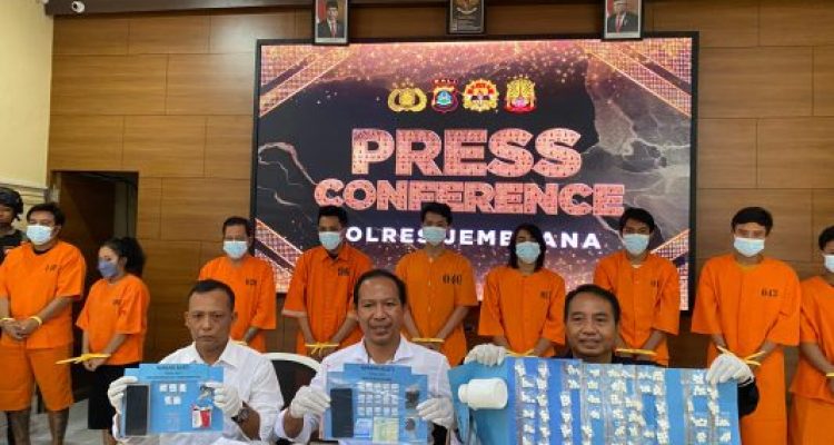 Ket poto: Polres Jembrana ungkap kasus penyalahgunaan narkotika