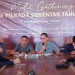 Ket poto: KPU Jembrana gelar media gathering di Mendoyo, Jembrana