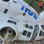 Ket poto: Poros baling-baling helikopter terlihat terlilit tali layang-layang