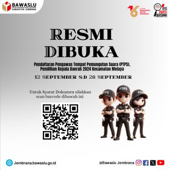 Ket poto: Barcode untuk pendaftaran Pengawas TPS di Kecamatan Melaya