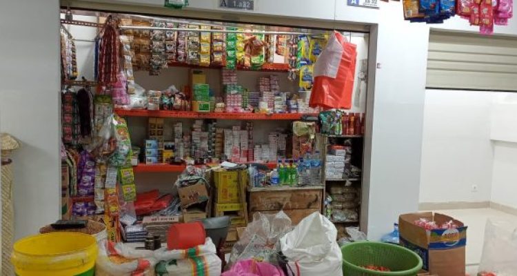 Ket poto: Salah satu kios pedagang sembako di Pasar Umum Negara