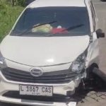 Ket poto: Taxi online yang dibegal