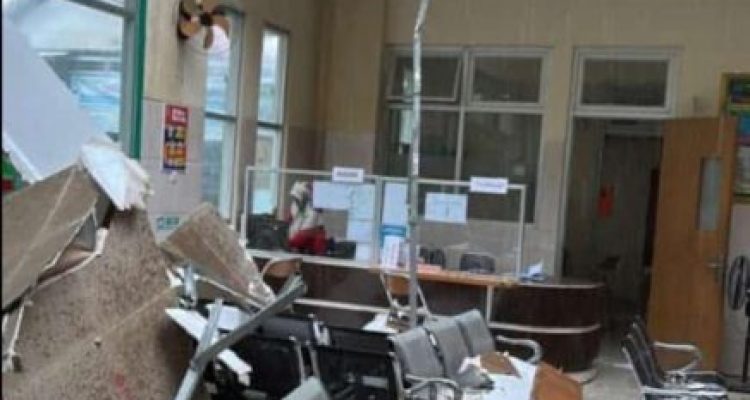 Ket pot: Kondisi Puskemas Tarub usai diterjang angin puting beliung