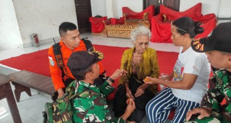 Ket poto: setelah dikabarkan hilang Ketut Redaning berhasil ditemukan Tim Gabungan