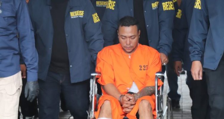 Ket poto: Pelaku penusukan Kadek Parwata di Jalan Nangka Denpasar Utara