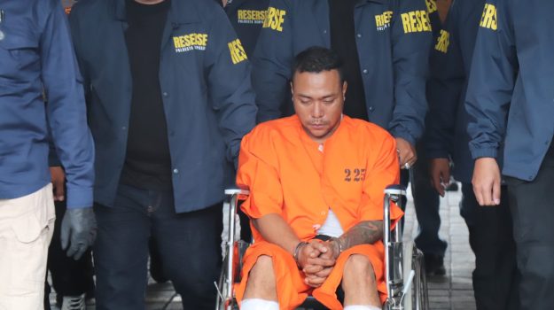 Ket poto: Pelaku penusukan Kadek Parwata di Jalan Nangka Denpasar Utara