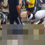 Ket poto: Kondisi korban setelah terlindas truk semen di Kecamatan Melaya