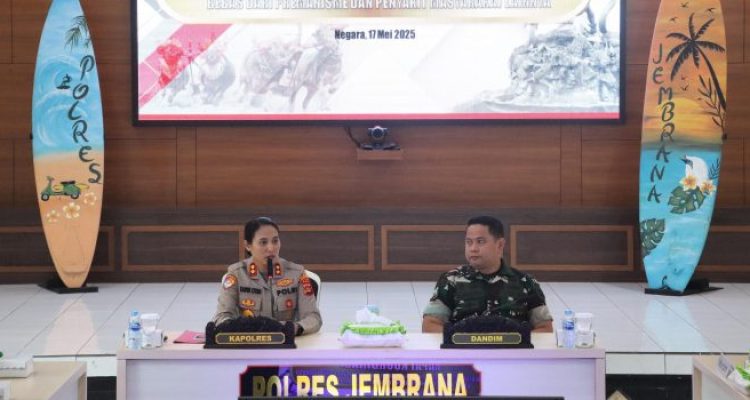 Ket poto: Rapat koordinasi lintas sektoral di Polres Jembrana