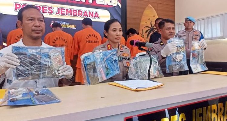 Ket poto: Polres Jembrana ungkap kasus narkotika