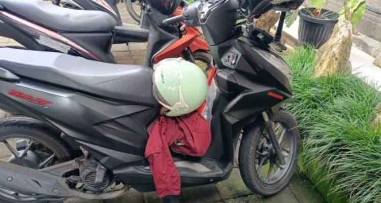 Ket poto: Sepeda motor korban