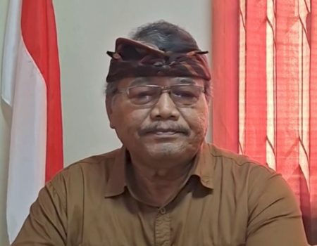 Ket poto: Ketua Majelis Desa Adat (MDA) Kabupaten Jembrana, I Nengah Subagia