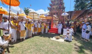 Ket poto: Persiapan karya Baligya di Puri Agung Karangasem