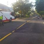 Ket poto: Polisi melaksanakan rekontruksi kejadian di likasi kecelakaan