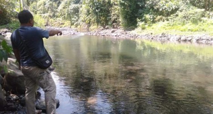 Ket poto: Lokasi korban tenggelam di sungai kawasan wisata Alas Utama Medewi, Desa Medewi, Kecamatan Pekutatan, pada Sabtu (23/8) sekitar pukul 11.20 Wita.