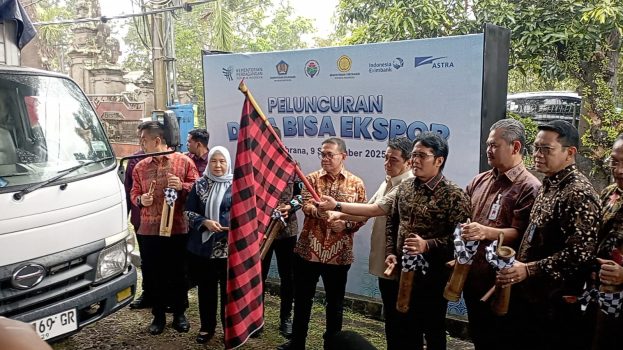 Ket poto: Pelepasan ekpsor kakao Jembrana oleh Mentri Perdagangan dan Wamen Desa di Desa Sumbersari