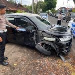 Ket poto: Kondisi salah satu kendaraan yang terlibat kecelakaan di Kecamatan Mendoyo