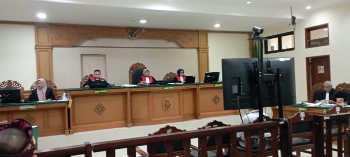 Ket poto: Sidang lanjutan kasus pencemaran nama baik di PN Negara