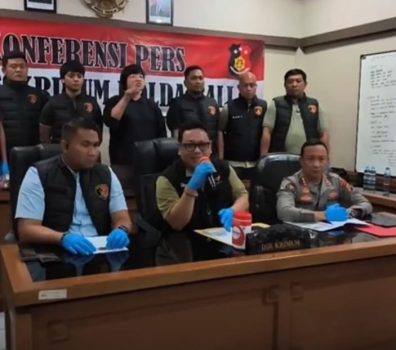 Ket poto: Polda Bali ungkap kasus pencoretan bendera merah putih di Kabupaten Jembrana