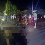 Ket poto: Kondisi korban setelah menabrak tugu buaya di Desa Delodberawah