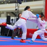 Ket poto: Karateka Jembrana Ni Made Dwi Kartika Aprianti (Kiri) Ket poto: Karateka Jembrana Ni Made Dwi Kartika Aprianti (Kiri)