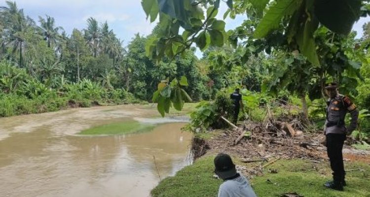 Ket poto: lokasi lansia terseret arus di Sungai Tukadaya Ket poto: lokasi lansia terseret arus di Sungai Tukadaya