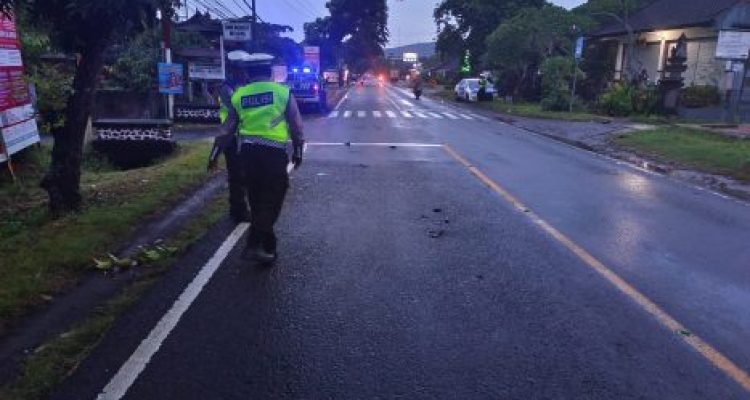 Ket poto: lokasi korban terlindas truk di Melaya