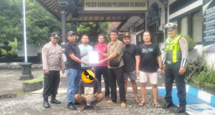 Ket poto: Terduga pelaku curamor di Kabupaten Badung ditangkap Polsek Gilimanuk.