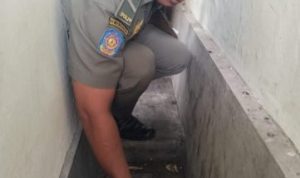 Ket poto: Petugas Satpol PP Jembrana temukan buntung rokok di pojok salah satu Puskesmas di Negara