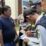 Ket poto: Salah satu pengendara yang terkena razia