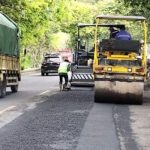 Ket poto: Situasi pengerjaan jalan Denpasar Gilimanuk di Kecamatan Melaya