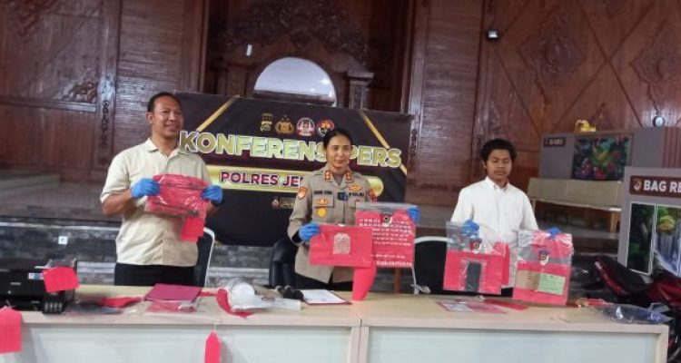 Ket poto: Polres Jembrana Ungkap kasus pencurian hasil Ops Sikat Agung 2026