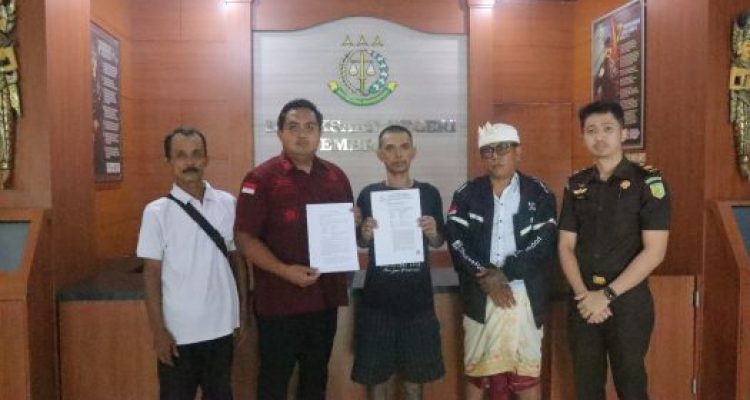Ket poto: Kasus curamor berakhir damai di Kejaksaan Jembrana